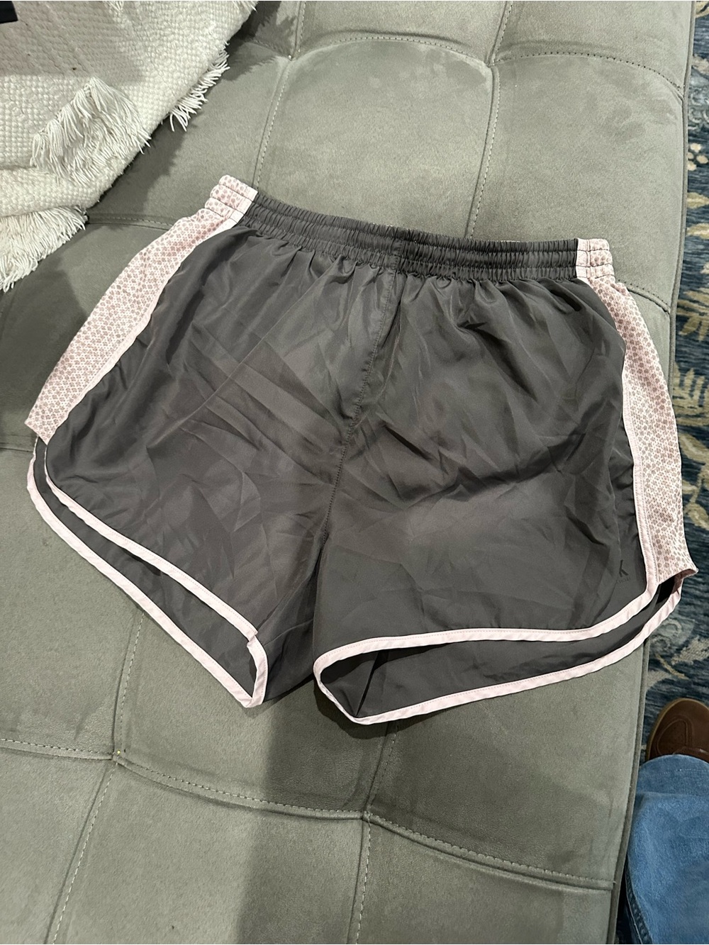 Victoria's Secret grey Athletic Shorts with Light Pink Trim